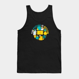BitCoin Is The Future - Cryptocurrency Digital Mining Dogecoin Blockchain Tank Top